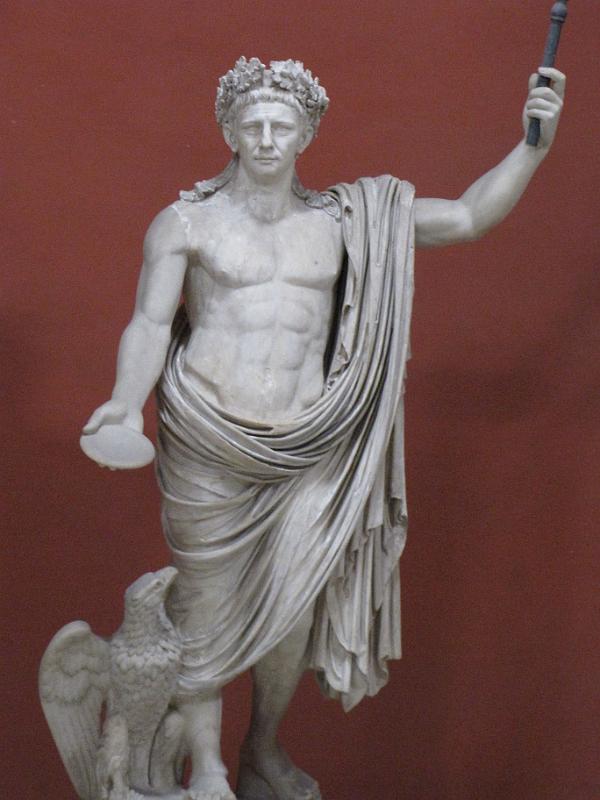 sala rotonda_beeld.jpg - De Salla rotonda met een grote collectie Griekse en Romeinse beelden.